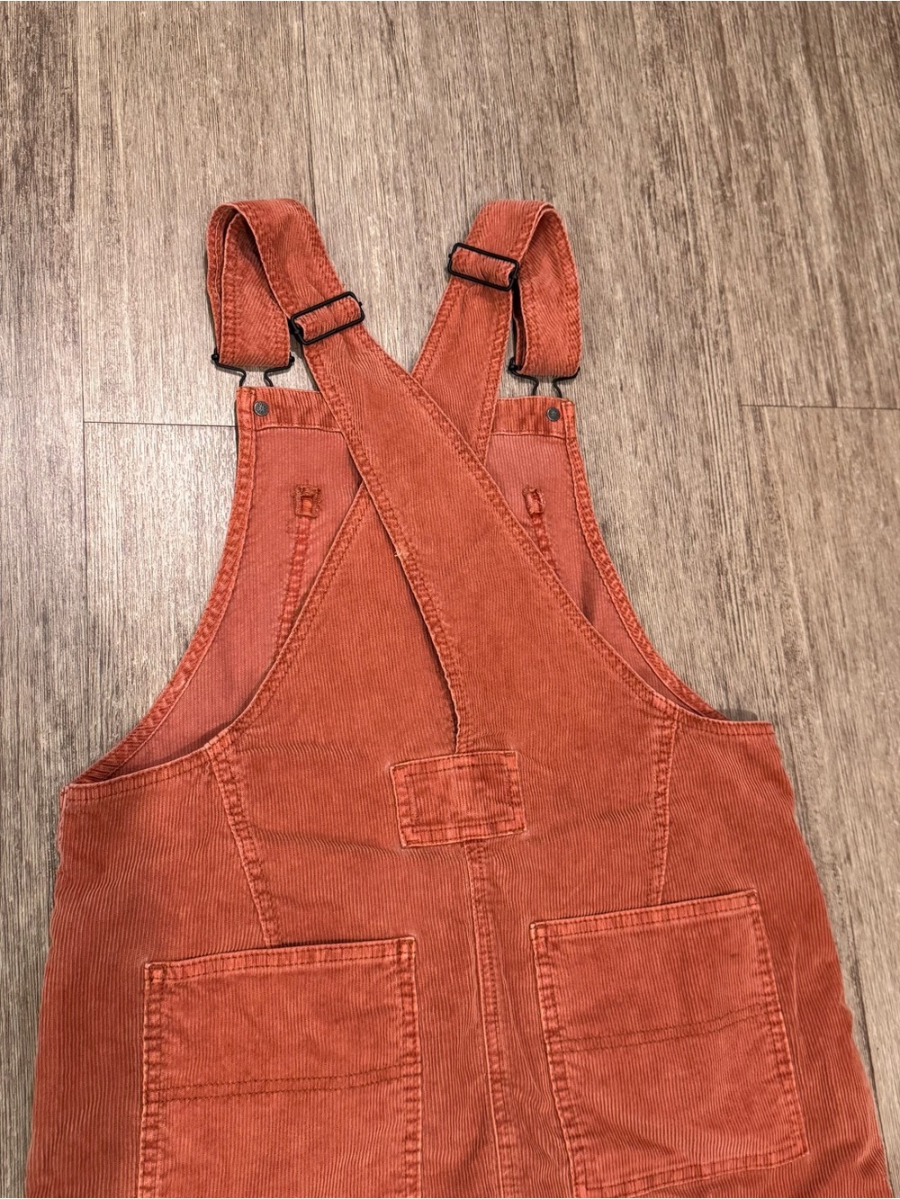 Free People Burnt Orange/Rust Corduroy Midi Overall Dress - Picture 7 of 11